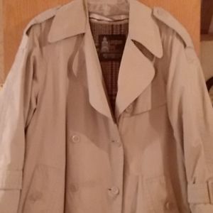 London Fog coat with plaid zip out lining